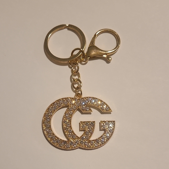Fashion Jewelry Gold Crystal Key Holder/Bag Charm - Picture 1 of 5
